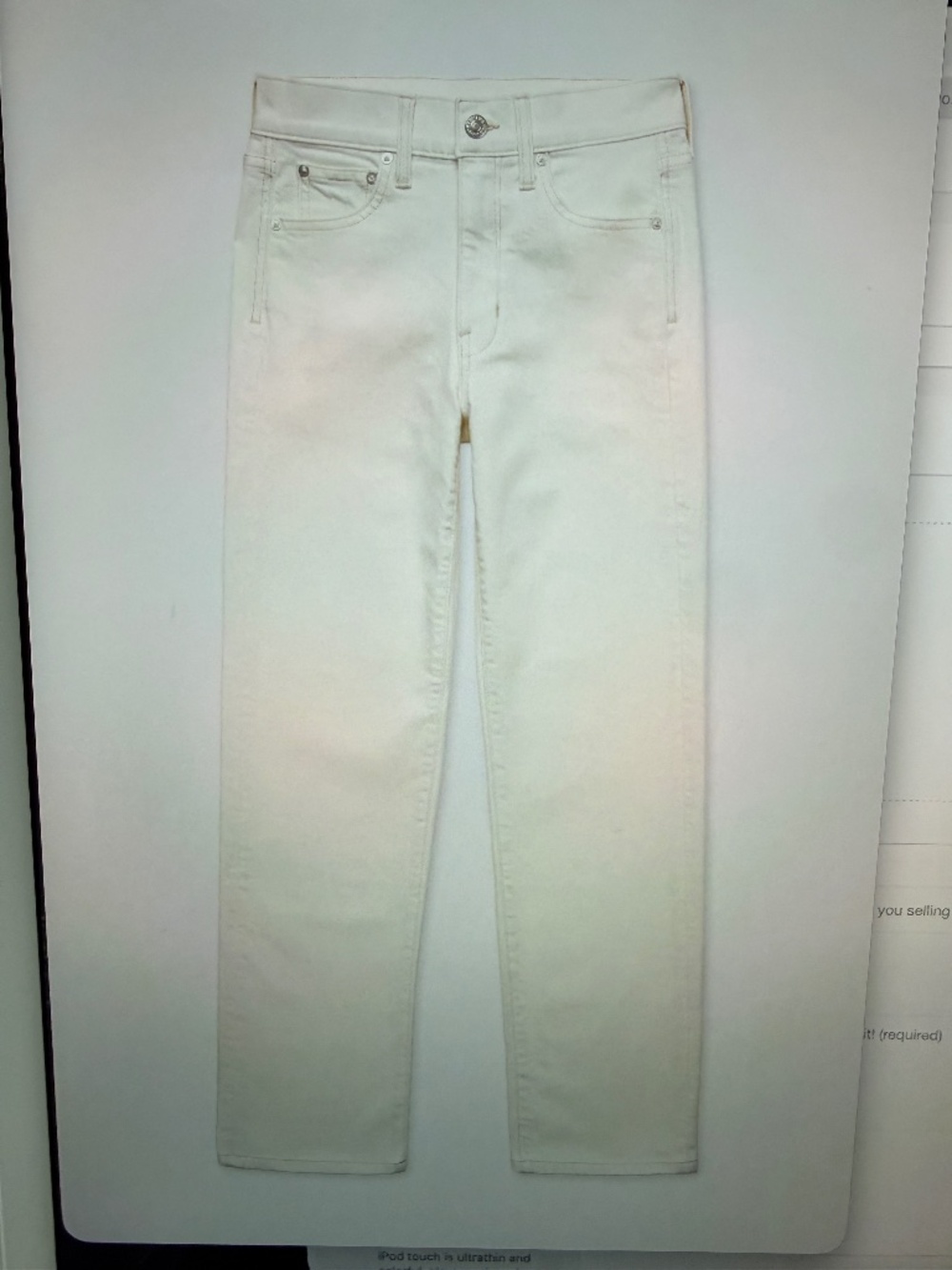 AYR Cropped White Jeans